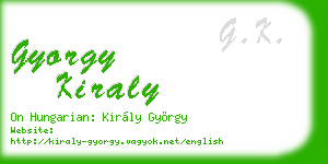 gyorgy kiraly business card