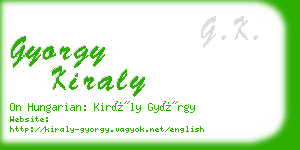 gyorgy kiraly business card